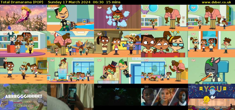 Total Dramarama (POP) Sunday 17 March 2024 06:30 - 06:45