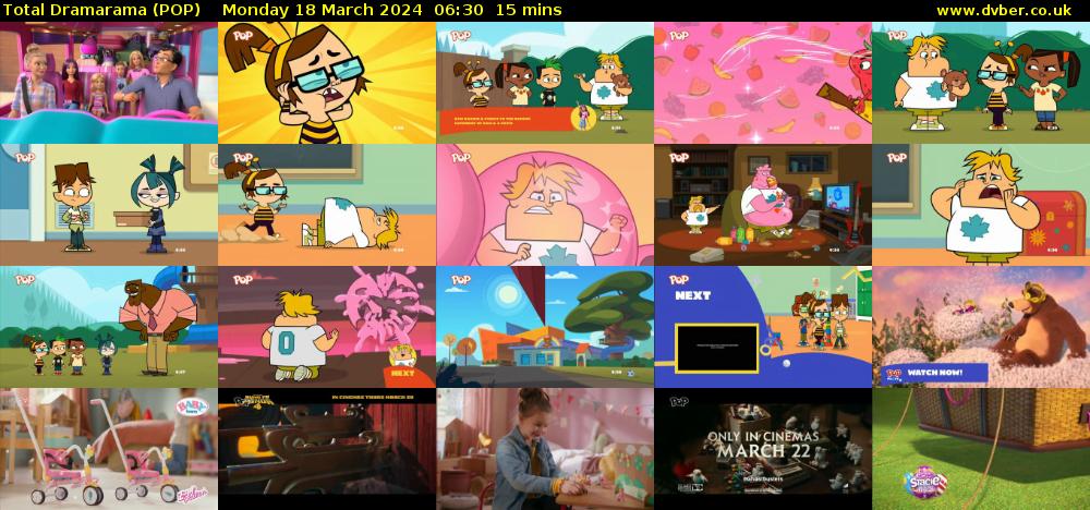 Total Dramarama (POP) Monday 18 March 2024 06:30 - 06:45
