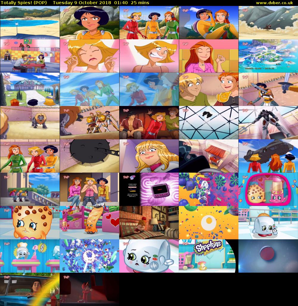 Totally Spies! (POP) Tuesday 9 October 2018 01:40 - 02:05