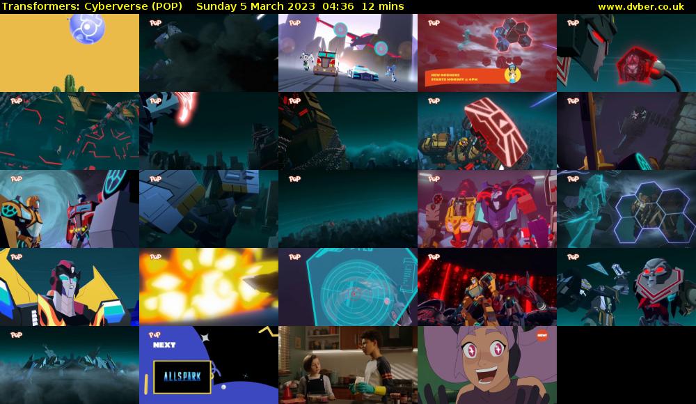 Transformers: Cyberverse (POP) Sunday 5 March 2023 04:36 - 04:48