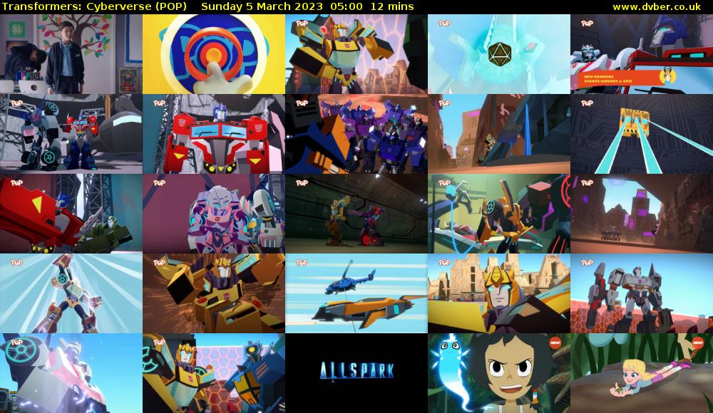 Transformers: Cyberverse (POP) Sunday 5 March 2023 05:00 - 05:12