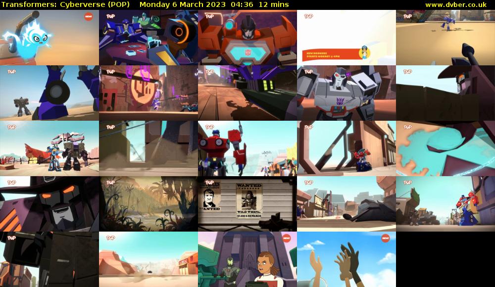 Transformers: Cyberverse (POP) Monday 6 March 2023 04:36 - 04:48