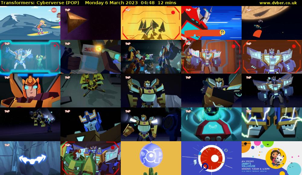 Transformers: Cyberverse (POP) Monday 6 March 2023 04:48 - 05:00