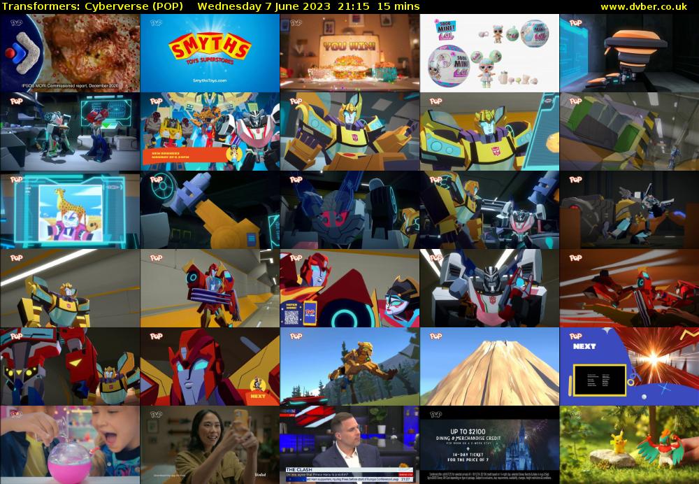 Transformers: Cyberverse (POP) Wednesday 7 June 2023 21:15 - 21:30