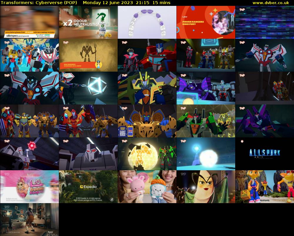 Transformers: Cyberverse (POP) Monday 12 June 2023 21:15 - 21:30