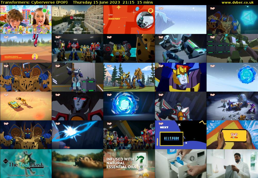 Transformers: Cyberverse (POP) Thursday 15 June 2023 21:15 - 21:30
