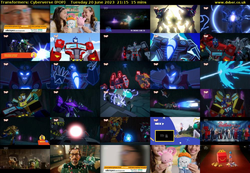 Transformers: Cyberverse (POP) Tuesday 20 June 2023 21:15 - 21:30