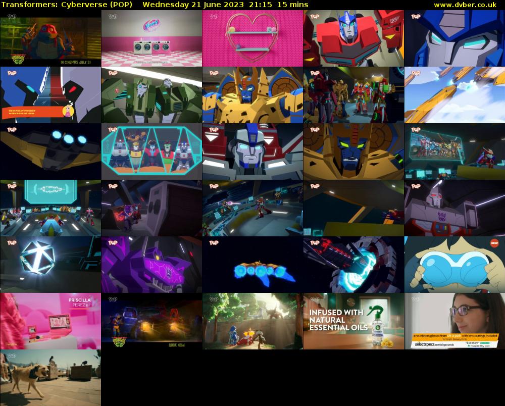 Transformers: Cyberverse (POP) Wednesday 21 June 2023 21:15 - 21:30