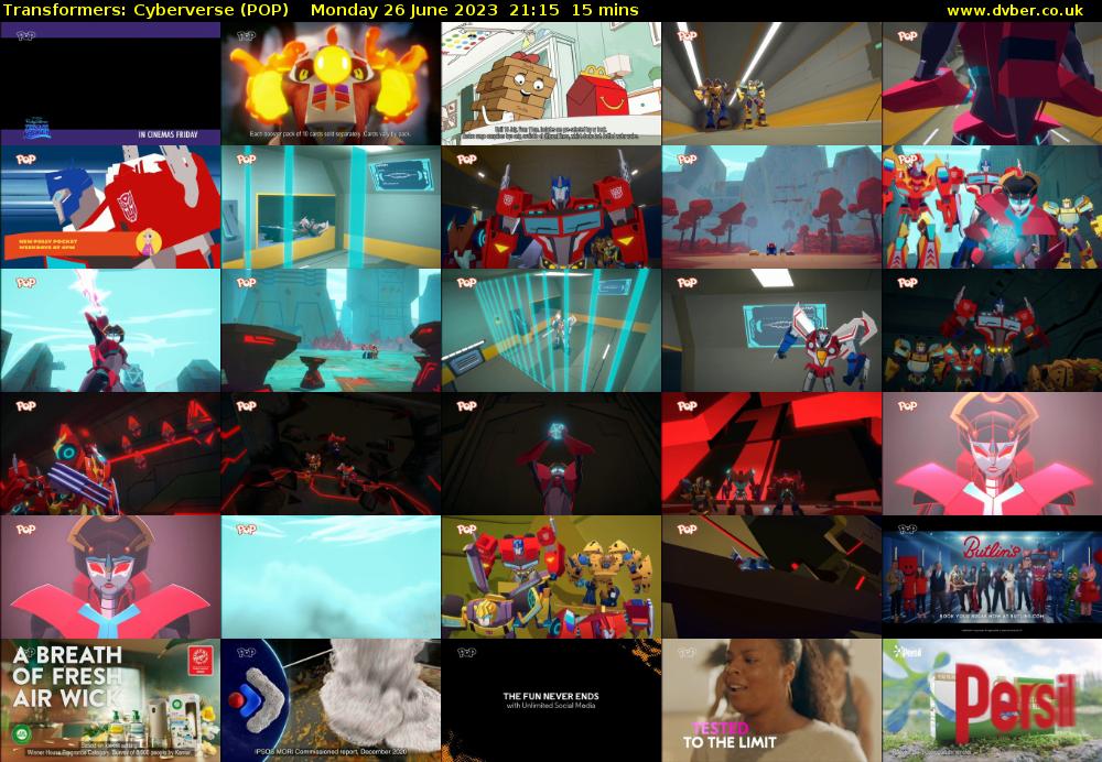 Transformers: Cyberverse (POP) Monday 26 June 2023 21:15 - 21:30
