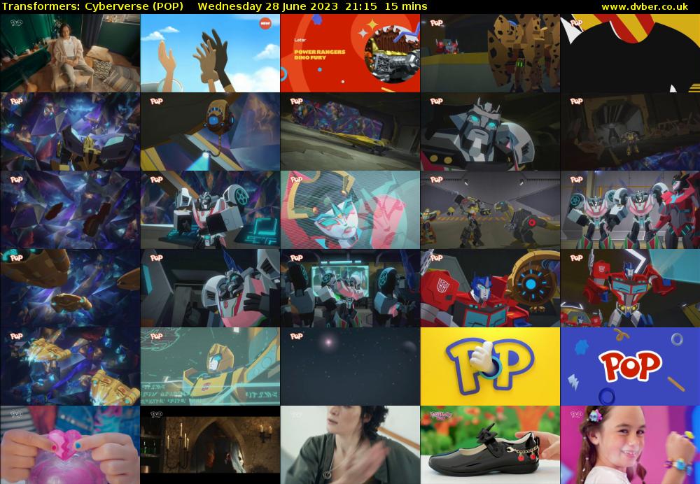 Transformers: Cyberverse (POP) Wednesday 28 June 2023 21:15 - 21:30