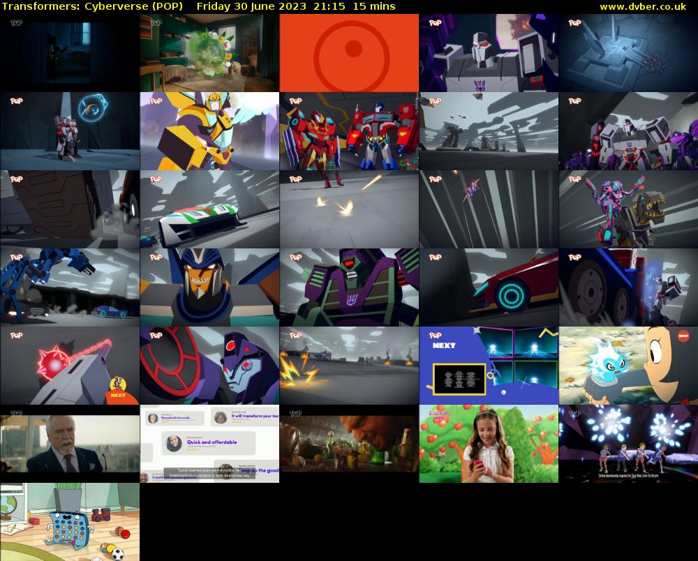 Transformers: Cyberverse (POP) Friday 30 June 2023 21:15 - 21:30