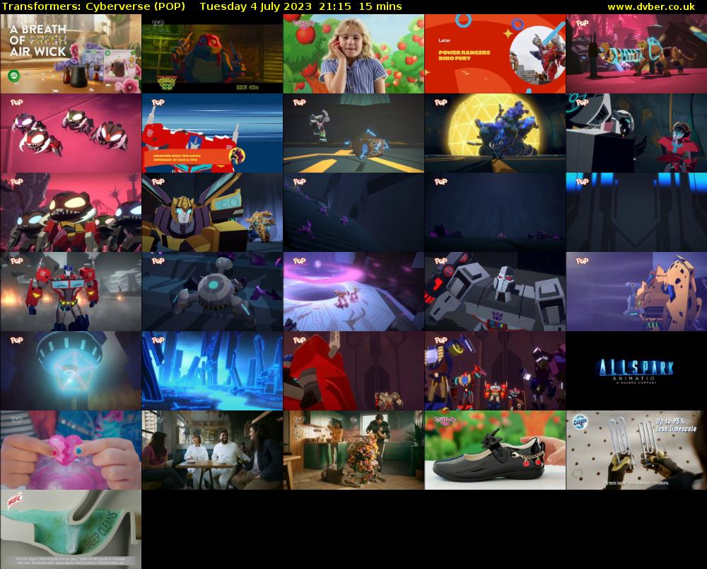 Transformers: Cyberverse (POP) Tuesday 4 July 2023 21:15 - 21:30