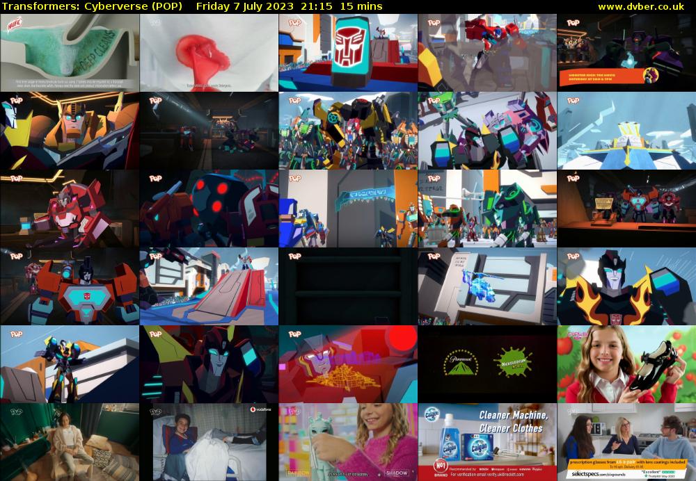 Transformers: Cyberverse (POP) Friday 7 July 2023 21:15 - 21:30
