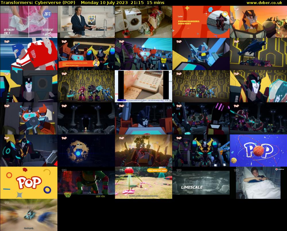 Transformers: Cyberverse (POP) Monday 10 July 2023 21:15 - 21:30