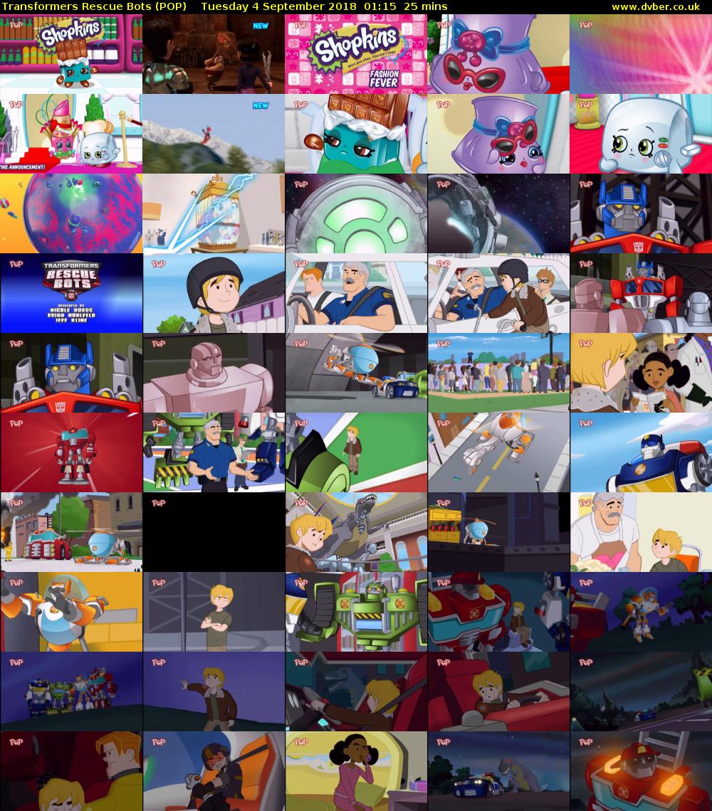 Transformers Rescue Bots (POP) Tuesday 4 September 2018 01:15 - 01:40