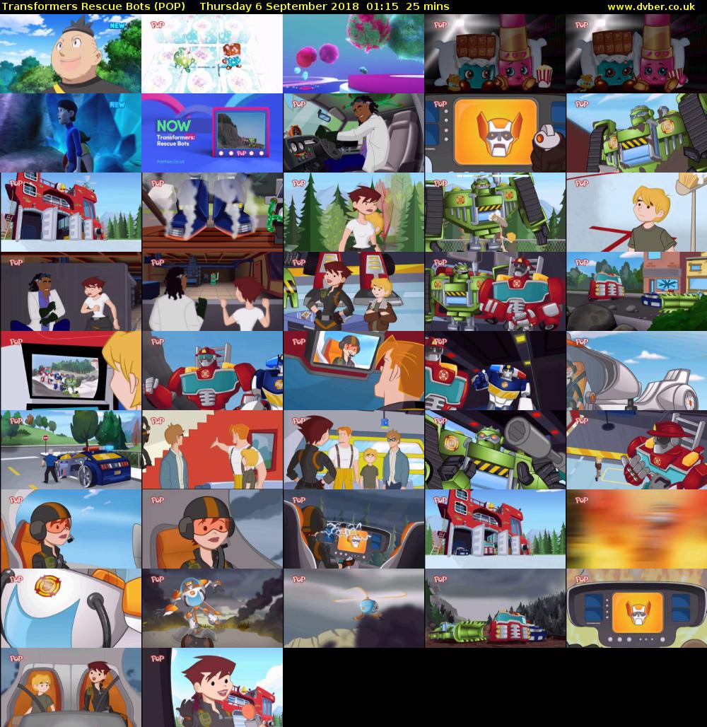 Transformers Rescue Bots (POP) Thursday 6 September 2018 01:15 - 01:40