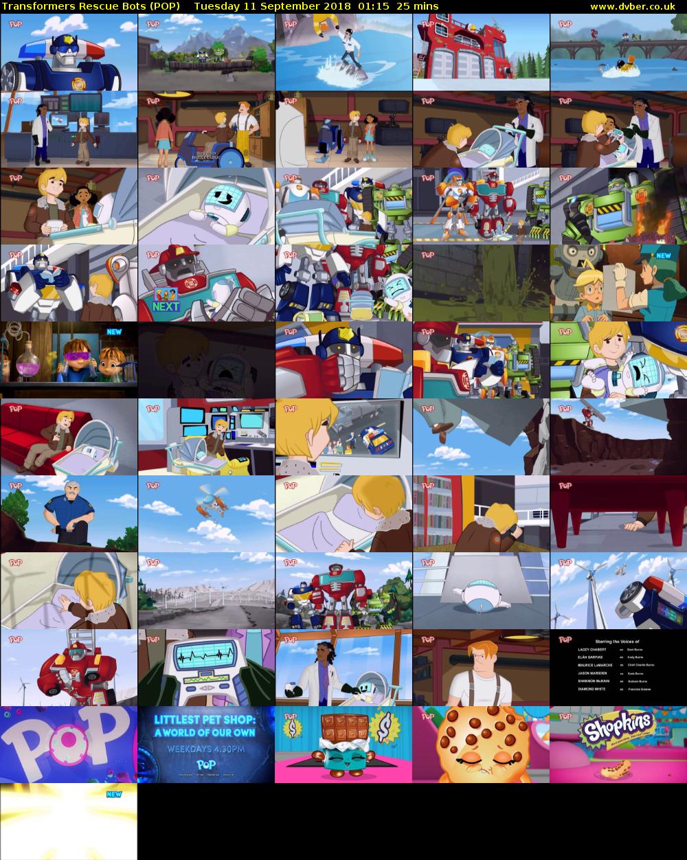 Transformers Rescue Bots (POP) Tuesday 11 September 2018 01:15 - 01:40