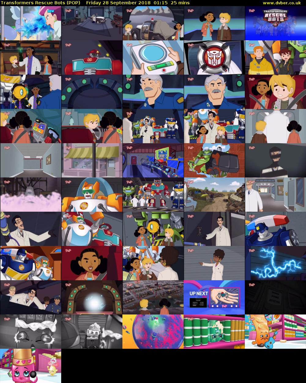 Transformers Rescue Bots (POP) Friday 28 September 2018 01:15 - 01:40