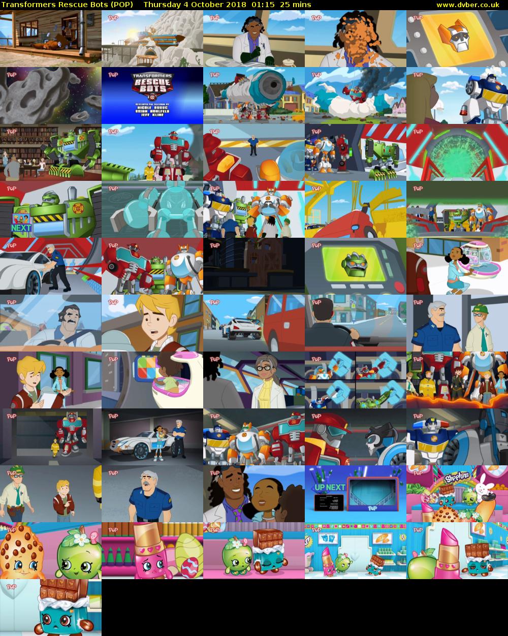 Transformers Rescue Bots (POP) Thursday 4 October 2018 01:15 - 01:40