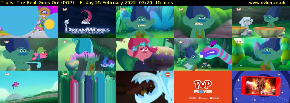 Trolls: The Beat Goes On! (POP) Friday 25 February 2022 03:20 - 03:35