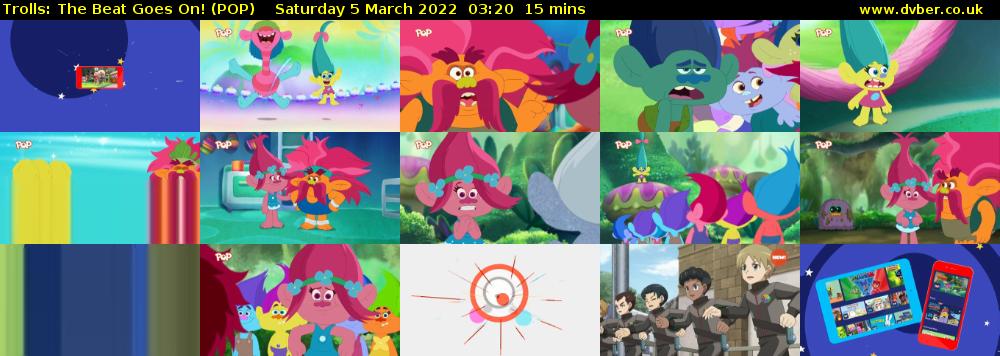 Trolls: The Beat Goes On! (POP) Saturday 5 March 2022 03:20 - 03:35
