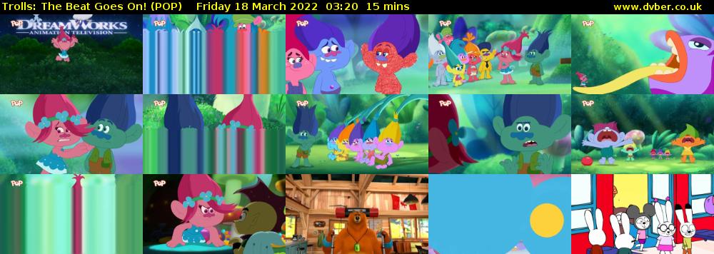 Trolls: The Beat Goes On! (POP) Friday 18 March 2022 03:20 - 03:35