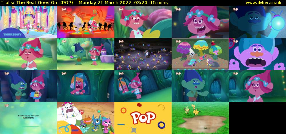 Trolls: The Beat Goes On! (POP) Monday 21 March 2022 03:20 - 03:35