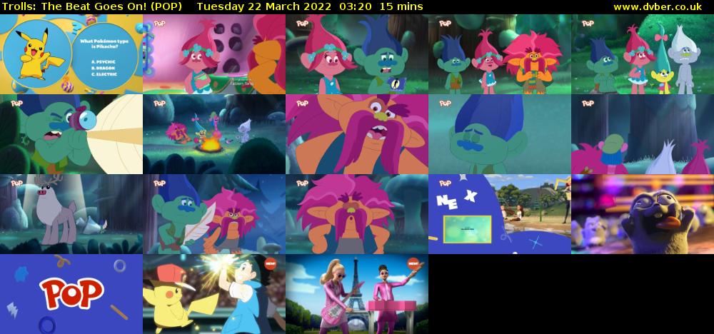 Trolls: The Beat Goes On! (POP) Tuesday 22 March 2022 03:20 - 03:35
