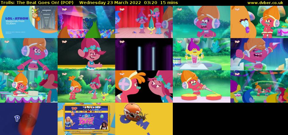 Trolls: The Beat Goes On! (POP) Wednesday 23 March 2022 03:20 - 03:35