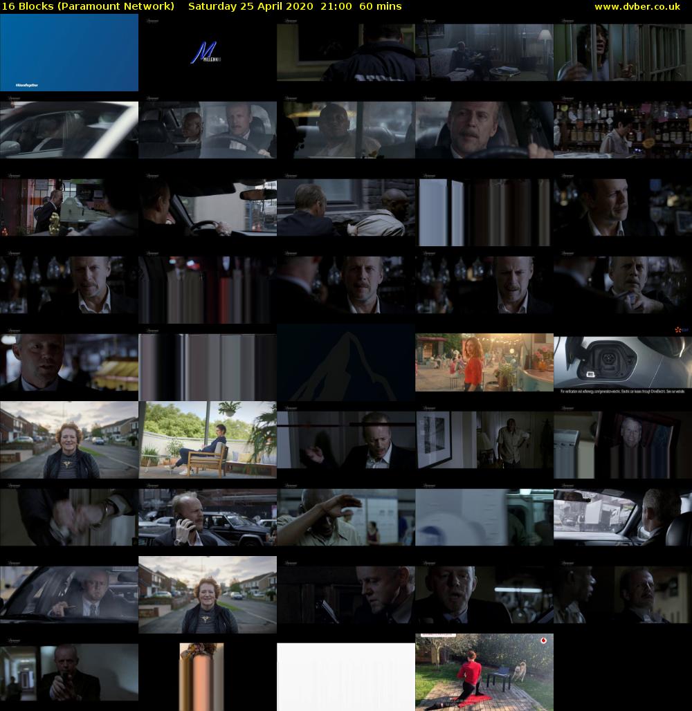 16 Blocks (Paramount Network) Saturday 25 April 2020 21:00 - 22:00