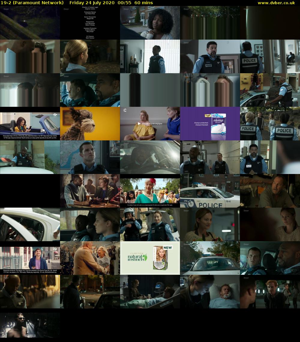 19-2 (Paramount Network) Friday 24 July 2020 00:55 - 01:55