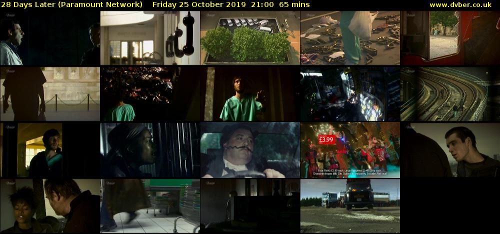 28 Days Later (Paramount Network) Friday 25 October 2019 21:00 - 22:05