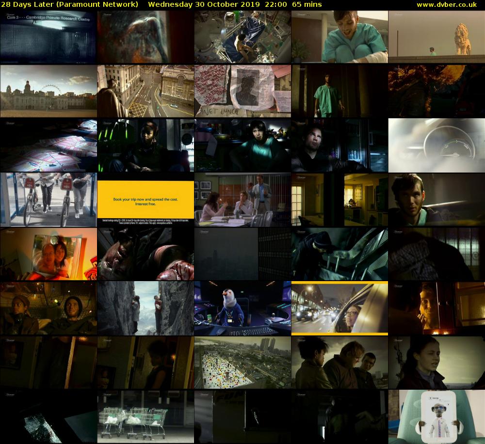28 Days Later (Paramount Network) Wednesday 30 October 2019 22:00 - 23:05