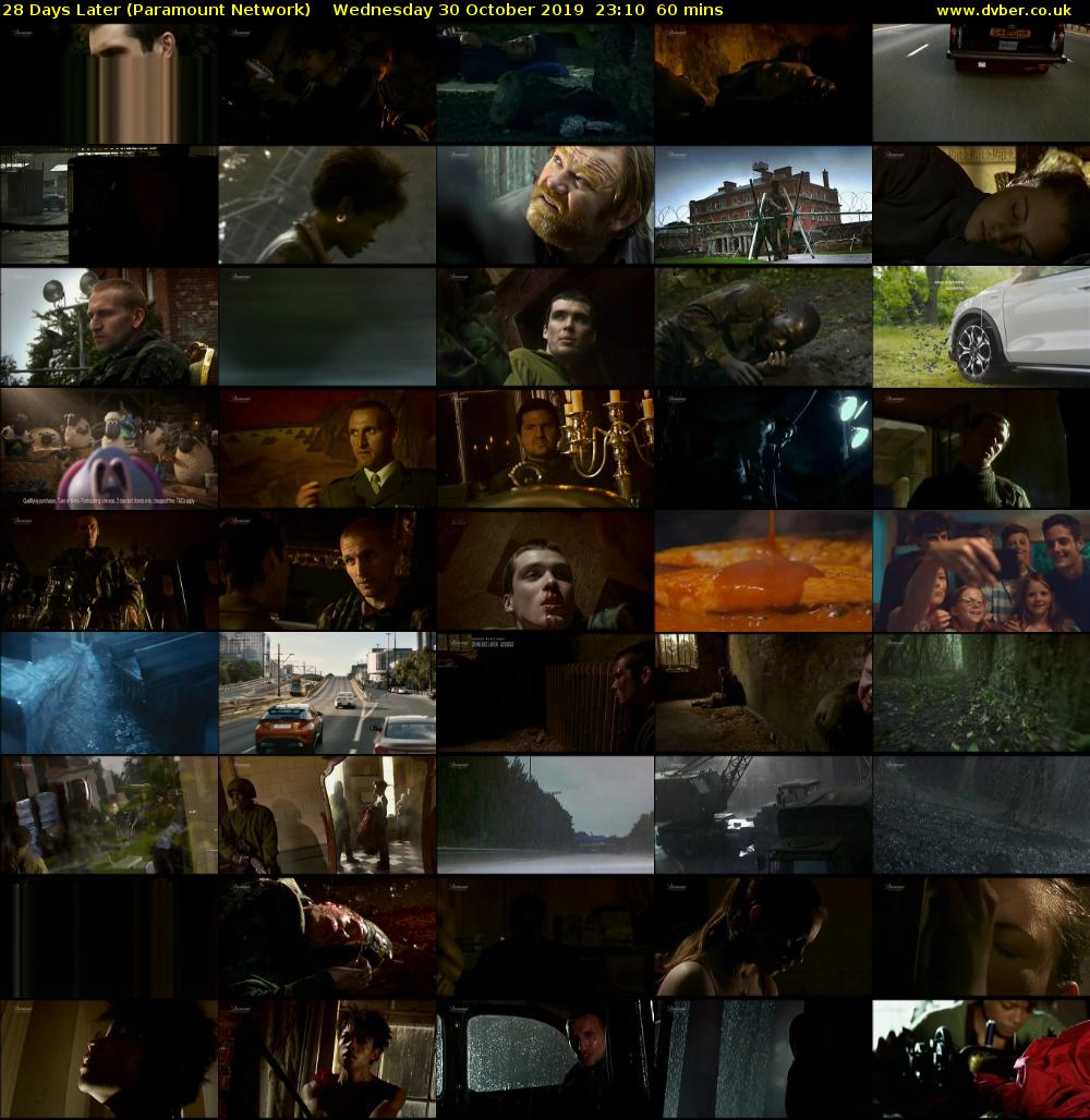 28 Days Later (Paramount Network) Wednesday 30 October 2019 23:10 - 00:10