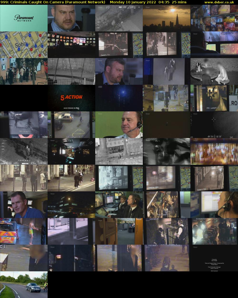 999: Criminals Caught on Camera (Paramount Network) Monday 10 January 2022 04:35 - 05:00