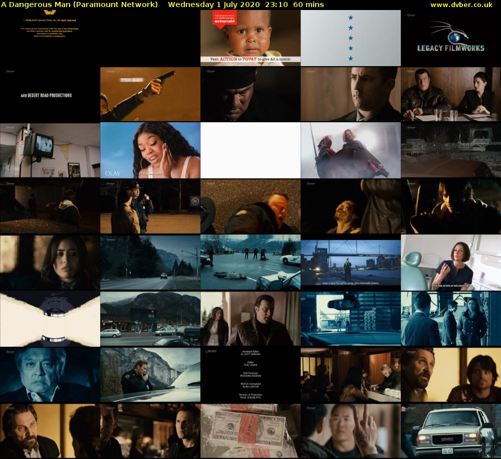 A Dangerous Man (Paramount Network) Wednesday 1 July 2020 23:10 - 00:10