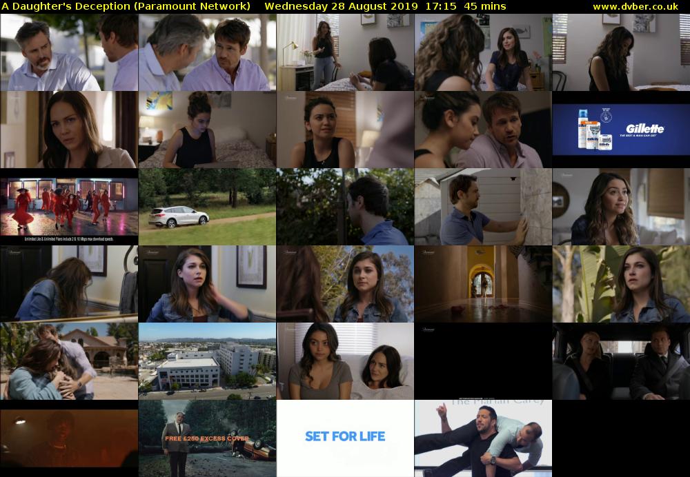 A Daughter's Deception (Paramount Network) Wednesday 28 August 2019 17:15 - 18:00