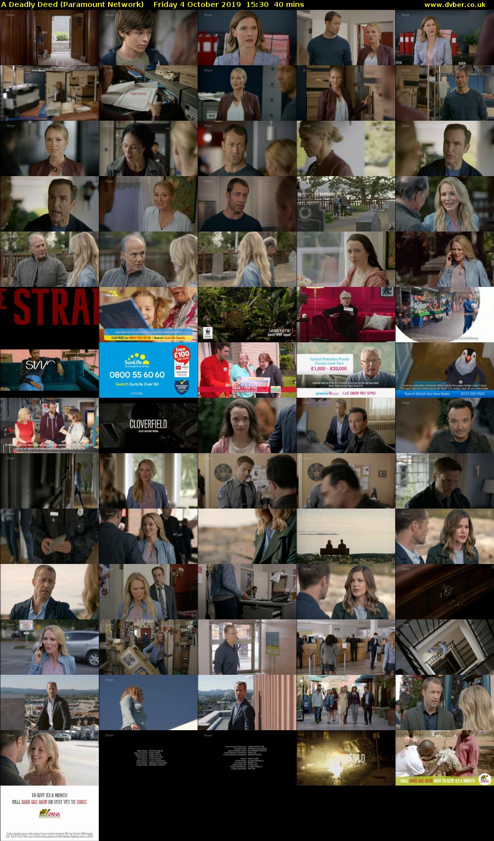 A Deadly Deed (Paramount Network) Friday 4 October 2019 15:30 - 16:10