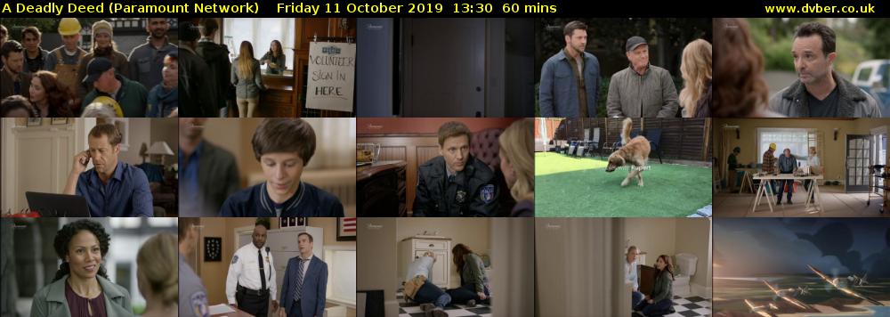 A Deadly Deed (Paramount Network) Friday 11 October 2019 13:30 - 14:30