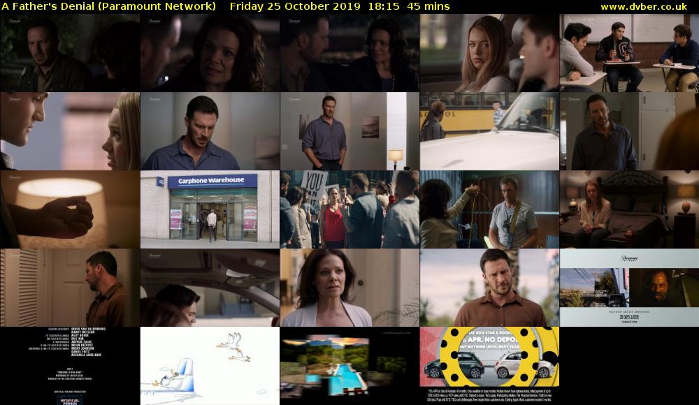 A Father's Denial (Paramount Network) Friday 25 October 2019 18:15 - 19:00