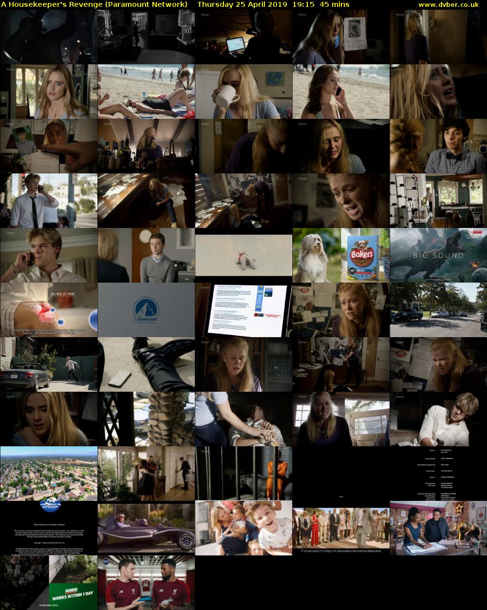 A Housekeeper's Revenge (Paramount Network) Thursday 25 April 2019 19:15 - 20:00