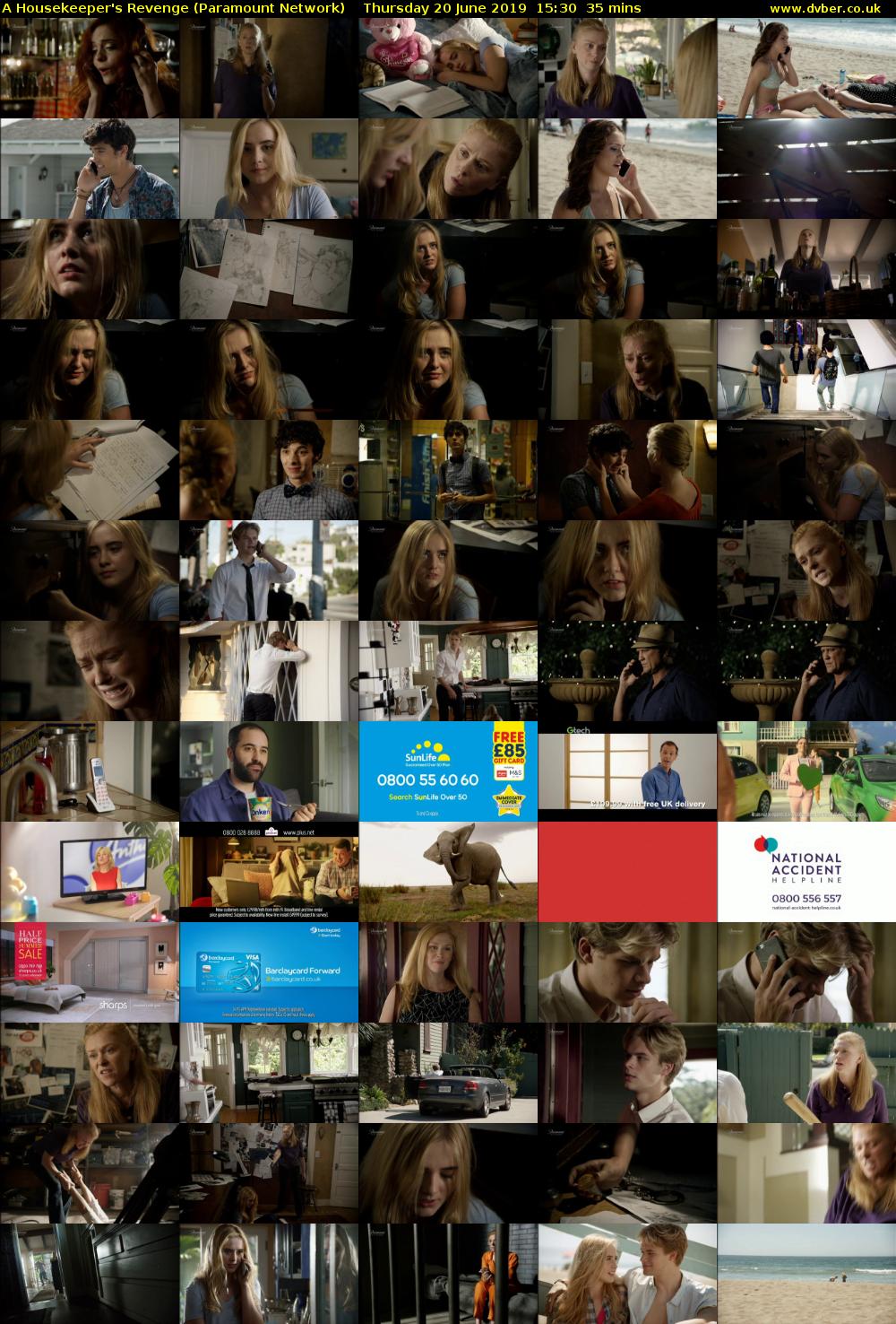 A Housekeeper's Revenge (Paramount Network) Thursday 20 June 2019 15:30 - 16:05