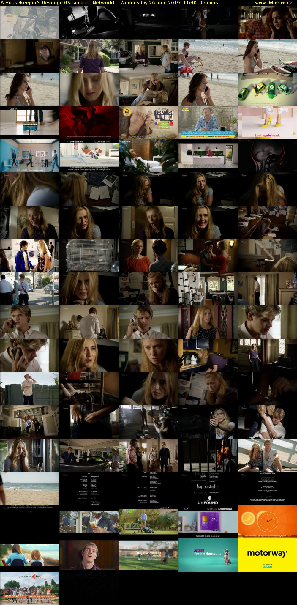A Housekeeper's Revenge (Paramount Network) Wednesday 26 June 2019 11:40 - 12:25