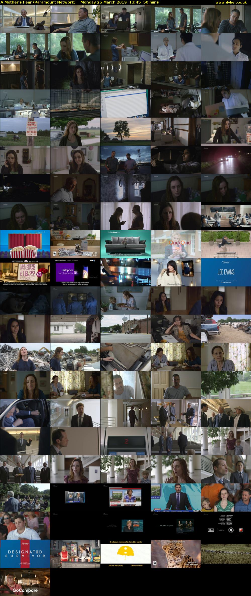 A Mother's Fear (Paramount Network) Monday 25 March 2019 13:45 - 14:35