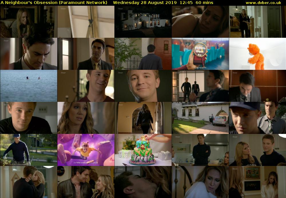 A Neighbour's Obsession (Paramount Network) Wednesday 28 August 2019 12:45 - 13:45