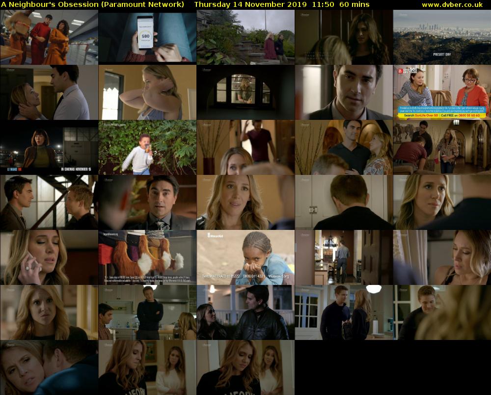 A Neighbour's Obsession (Paramount Network) Thursday 14 November 2019 11:50 - 12:50