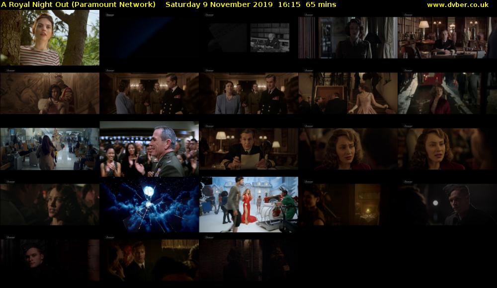 A Royal Night Out (Paramount Network) Saturday 9 November 2019 16:15 - 17:20