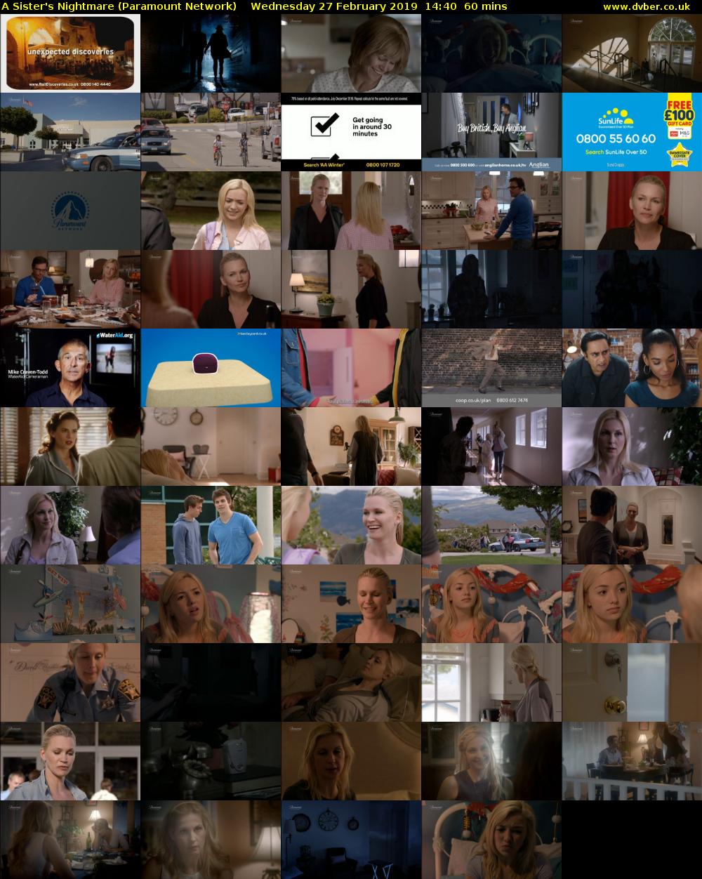 A Sister's Nightmare (Paramount Network) Wednesday 27 February 2019 14:40 - 15:40