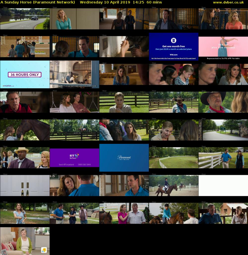 A Sunday Horse (Paramount Network) Wednesday 10 April 2019 14:25 - 15:25