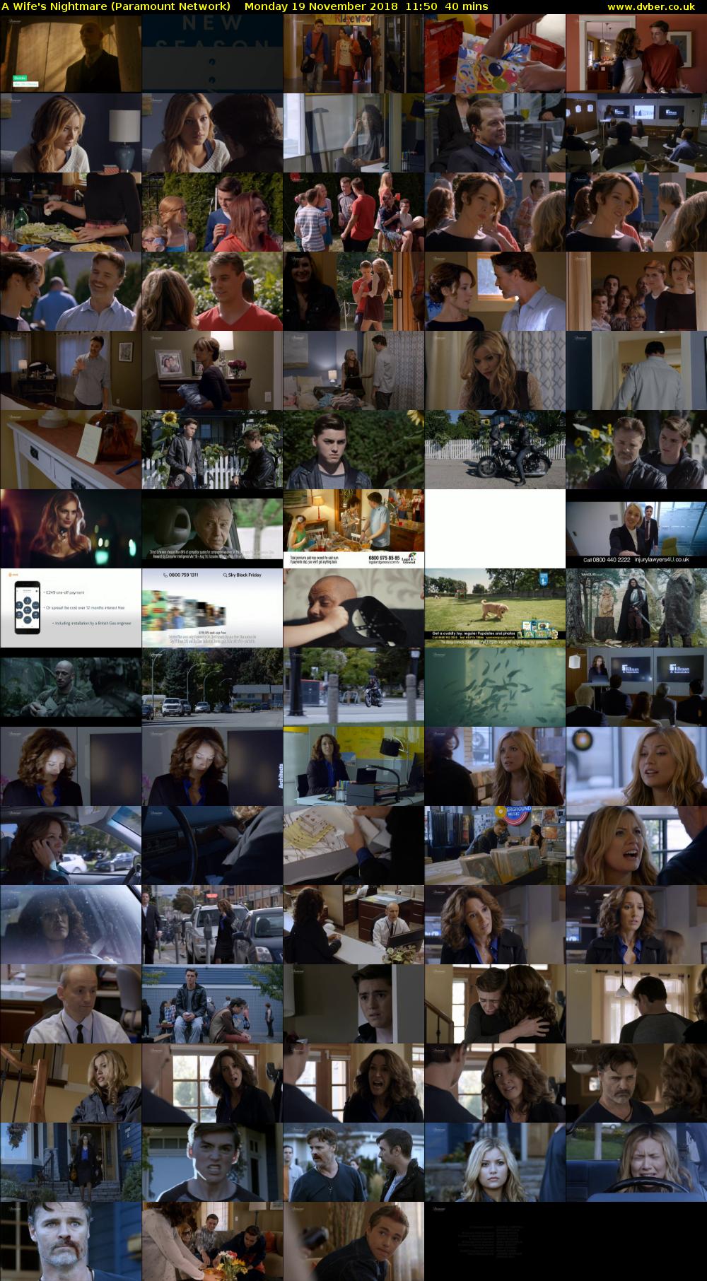 A Wife's Nightmare (Paramount Network) Monday 19 November 2018 11:50 - 12:30